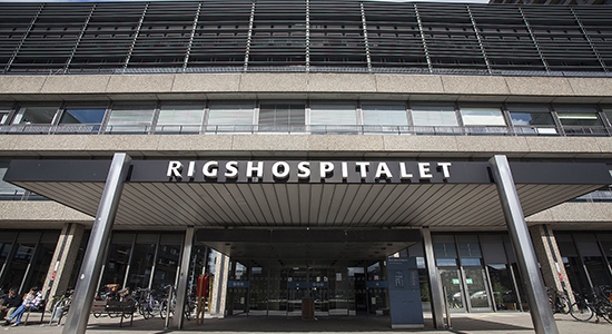 Rigshospitalets hovedindgang. Foto: Rigshospitalet